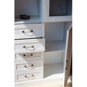 Comodă 5 sertare, 57x98x46 cm pin nordic și stejar sălbatic - TP86113 - Img 4
