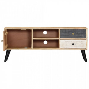 Comoda TV, 115x30x47 cm, lemn masiv de mango - V282878V - Img 3