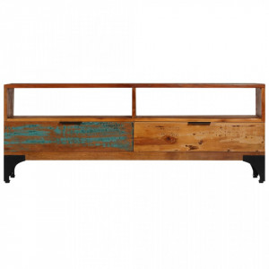 Comoda TV, 118 x 35 x 45 cm, lemn masiv reciclat - V247325V - Img 3