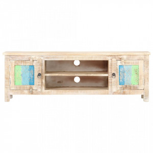 Comoda TV, 120 x 30 x 40 cm, lemn de acacia nefinisat - V320237V - Img 4