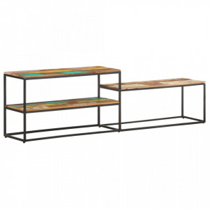 Comodă TV, 180x30x50 cm, lemn masiv de acacia - V321621V - Img 4