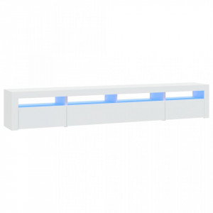 Comodă TV cu lumini LED, alb, 240x35x40 cm - V3152722V