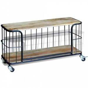 Comoda TV din lemn de mango 100x40x45 cm - V243301V - Img 2