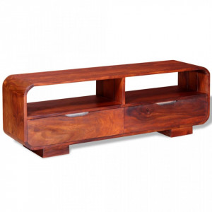 Comoda TV din lemn de sheesham masiv, 116 x 30 x 40 cm - V243954V - Img 4