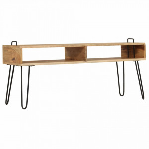 Comoda TV din lemn masiv de mango, 110 x 35 x 45 cm - V246021V - Img 2