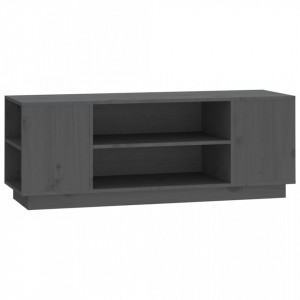 Comodă TV, gri, 110x35x40,5 cm, lemn masiv de pin - V814411V