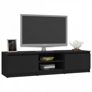 Comoda TV, negru, 140 x 40 x 35,5 cm, PAL - V800649V - Img 3