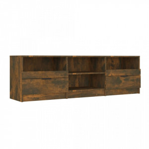 Comodă TV, stejar fumuriu, 150x33,5x45 cm, lemn prelucrat - V817114V