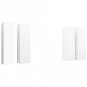 Comode TV, 4 buc., alb, 30,5x30x110 cm, lemn prelucrat - V3078742V