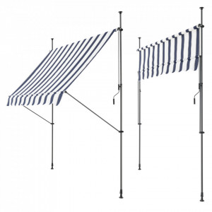 Copertina protectie solara, albastru inchis/alb, 400 x 120 x 200-300 cm - P74798035 - Img 2