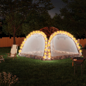 Cort de petrecere cu LED și 4 pereți, camuflaj, 3,6x3,6x2,3 m - V93078V - Img 2