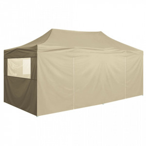 Cort de petrecere pliabil cu 4 pereți, crem, 3 x 6 m, oțel - V48866V - Img 4