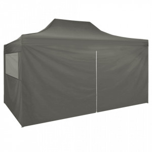 Cort pliabil pop up cu 4 pereți laterali, antracit, 3 x 4,5 m - V44970V - Img 3