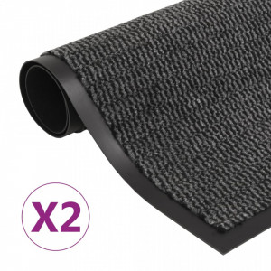 Covoare usa anti-praf 2 buc. antracit 90x150 cm dreptunghiular - V3051613V - Img 2