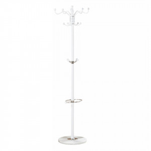 Cuier de podea, tip pom, alb, 37x37x175 cm - TP234457 - Img 1