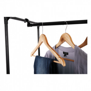 Cuier multifuncţional cu rafturi, 84x44x158 cm, negru - TP275329 - Img 5