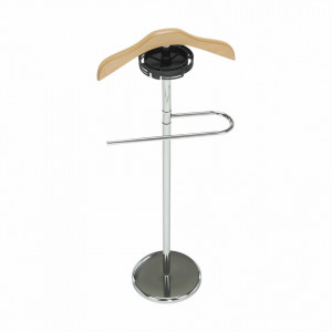 Cuier, suport haine, 46x28x110 cm, argintiu şi maro - TP6062 - Img 12