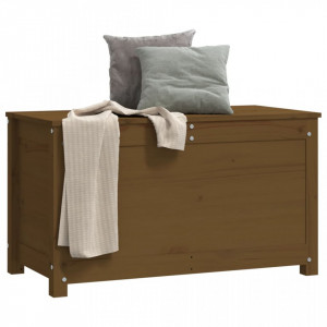 Cutie de depozitare, maro miere, 80x40x45,5 cm, lemn masiv pin - V823537V - Img 4