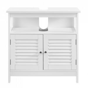 Dulap baie pentru chiuvete montabile pe blat, 60 x 60 x 30 cm, alb - P57498337 - Img 2