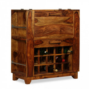 Dulap bar din lemn masiv de sheesham, 85 x 40 x 95 cm - V243948V - Img 2