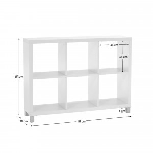 Dulap biblioraft, alb, 111x29x83 cm - TP69940 - Img 19