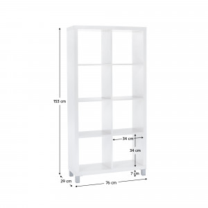 Dulap biblioraft, alb, 76x29x83 cm - TP69938 - Img 12