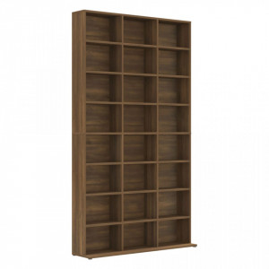 Dulap CD-uri, stejar maro, 102x23x177,5 cm, lemn prelucrat - V815092V