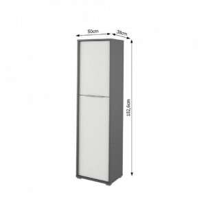 Dulap cu poliţe, gri și alb - TP281226 - Img 2