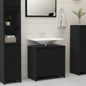 Dulap de baie, negru, 60 x 33 x 58 cm, PAL - V802643V