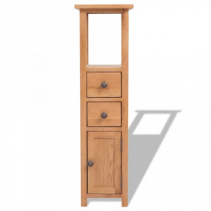 Dulap de colt, 26 x 26 x 94 cm, lemn masiv de stejar - V243931V - Img 2