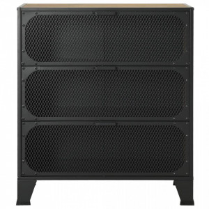Dulap de depozitare ,maro rustic,72x36x82cm,metal și MDF - V335911V - Img 3