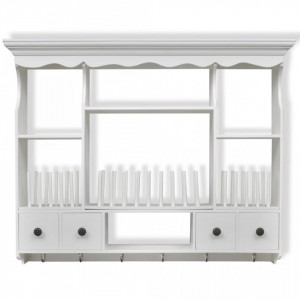 Dulap de perete pentru bucatarie, lemn, alb - V241372V - Img 3