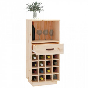 Dulap de vinuri, 45x34x100 cm, lemn masiv de pin - V821532V - Img 4