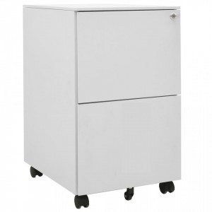 Dulap dosare mobil, gri deschis, 39x45x67 cm, oțel - V335975V - Img 2