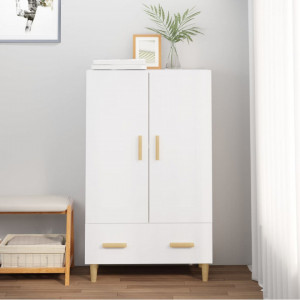 Dulap înalt, alb, 70x31x115 cm, lemn compozit - V812564V - Img 2