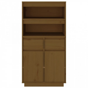 Dulap înalt, maro miere, 60x40x116,5 cm, lemn masiv de pin - V814537V - Img 3