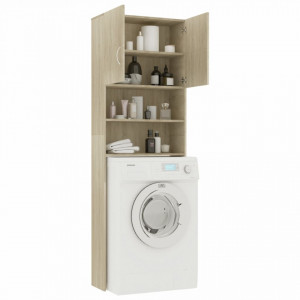 Dulap masina de spalat, stejar Sonoma, 64 x 25,5 x 190 cm, PAL - V800030V - Img 4