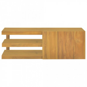 Dulap pentru baie de perete, 90x40x30 cm, lemn masiv de tec - V338256V - Img 3
