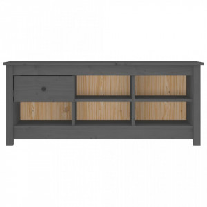 Dulap pentru pantofi, gri, 110x38x45,5 cm, lemn masiv pin - V814596V - Img 3
