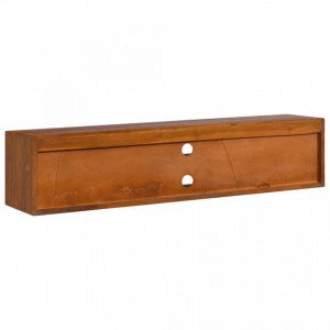 Dulap TV montat pe perete, 135 x 30 x 30 cm, lemn masiv de tec - V289085V - Img 4