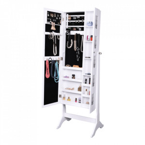 Dulăpior bijuterii, oglindă de podea albă, 53x153 cm - TP228631 - Img 14
