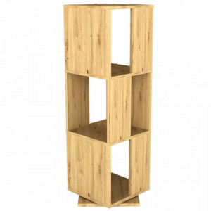 FMD Dulap rotativ de dosare deschis, stejar antichizat, 34x34x107 cm - V428798V - Img 1
