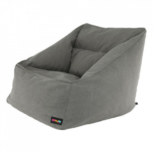Fotoliu tip sac, material textil gri, 80x80x80 cm - TP258199 - Img 9