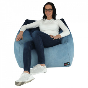 Fotoliu tip sac, material textil jeans - TP258185 - Img 18