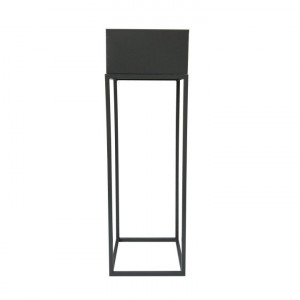 Ghiveci de flori din metal multifuncţional, gri închis - TP237380
