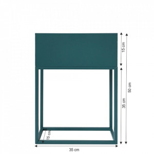 Ghiveci de flori din metal multifuncţional, verde închis - TP238767 - Img 17