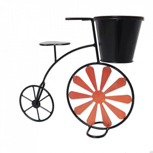 Ghiveci RETRO în formă de bicicletă, vişiniu / negru - TP285300 - Img 3