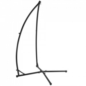 Hamac fotoliu cu cadru, inaltime 205 cm, negru/gri - P62679185 - Img 4