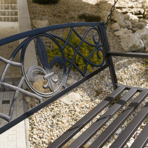 Leagăn metalic de grădină, negru, 127 cm - TP276423 - Img 3