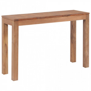Masa consola 110x35x76 cm lemn masiv tec cu finisaj natural - V246957V - Img 1